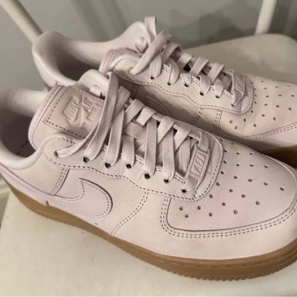 Nike Air Force 1 Pink Tan Sneakers - Picture 2 of 3